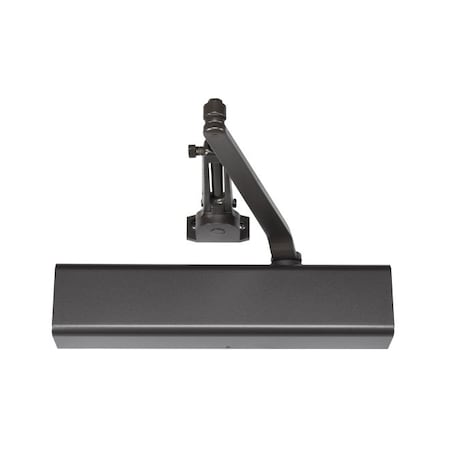 Norton Door Controls Adjustable Hold Open Surface Mount Door Closer with Full Cover and Sex Nuts Dark Bronze 8501H690